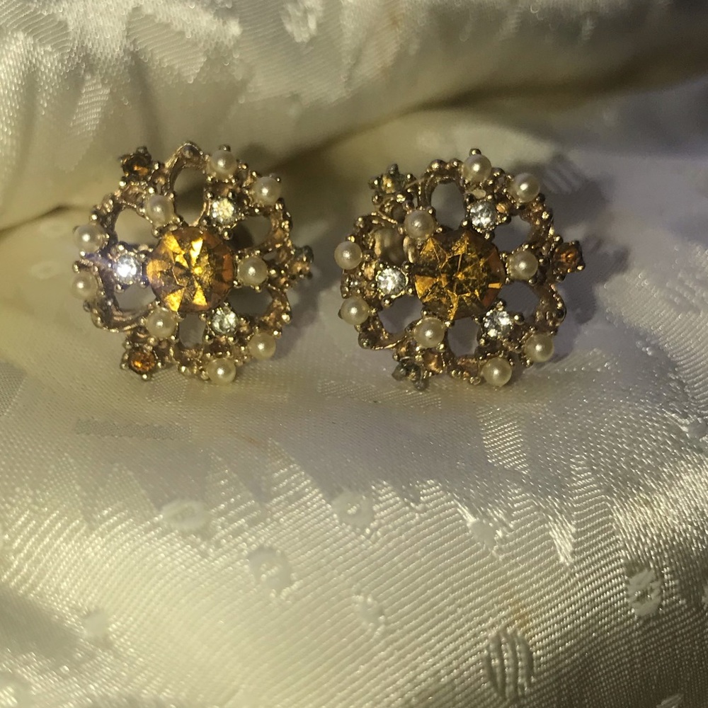 Antique clip on earrings